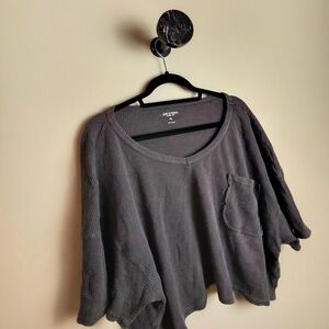 Grey Waffle Croptop XL